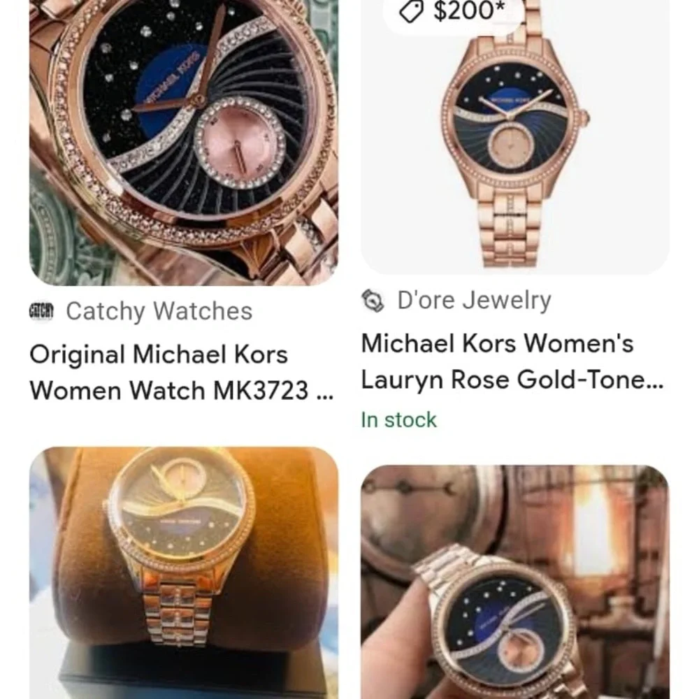 Michael Kors Lauryn Rose Gold 38mm Luxury Womens Watch New battery